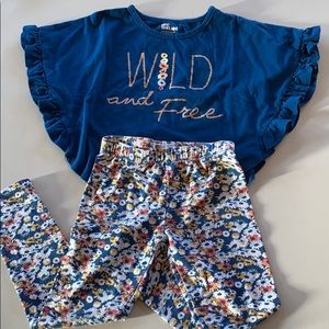Used Little Girls 2 Piece Top and Pants